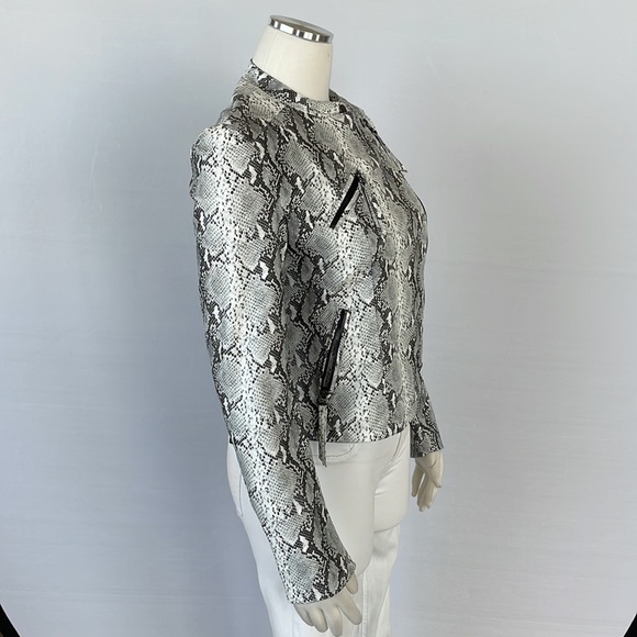 NWOT Bagatelle Gray Snake Moto Jacket Size Small - Picture 11 of 11